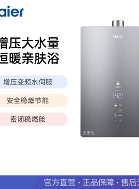 Haier/海尔 JSQ31-16FT5MAXFU1燃气热水器16升增压水伺服密闭燃烧