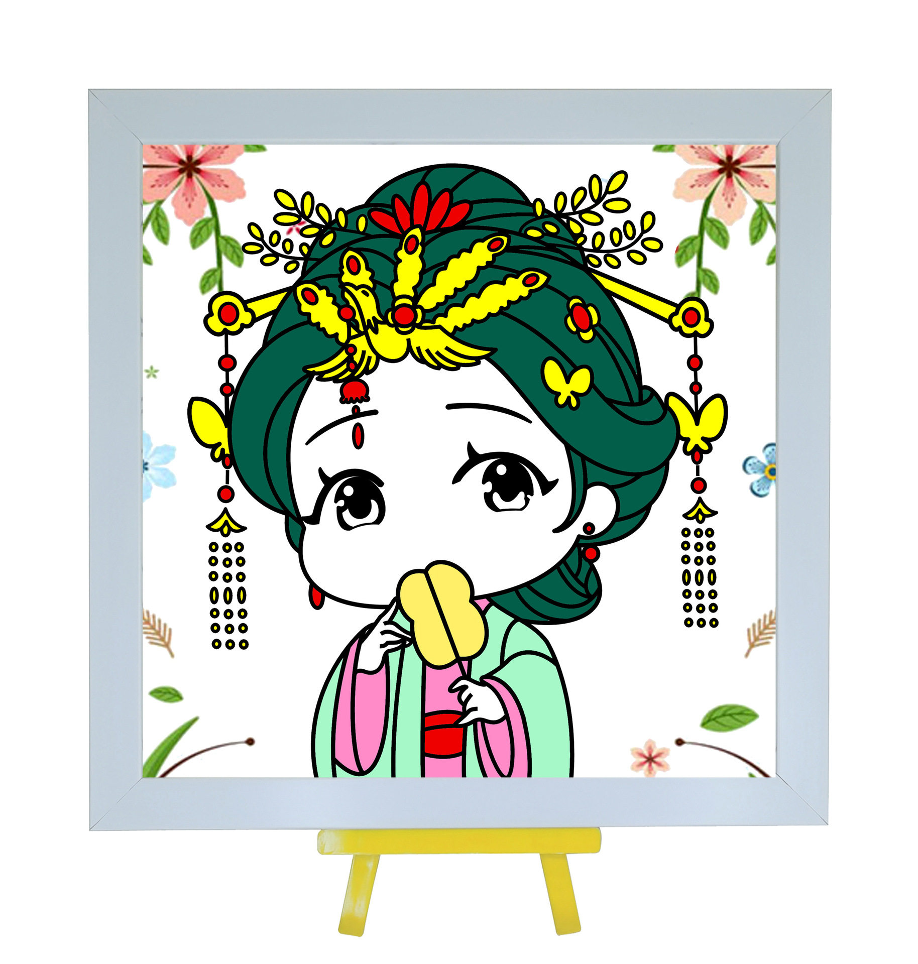 儿童手工制作创意diy 支架木板涂鸦画 水彩涂色画 益智玩具材料包