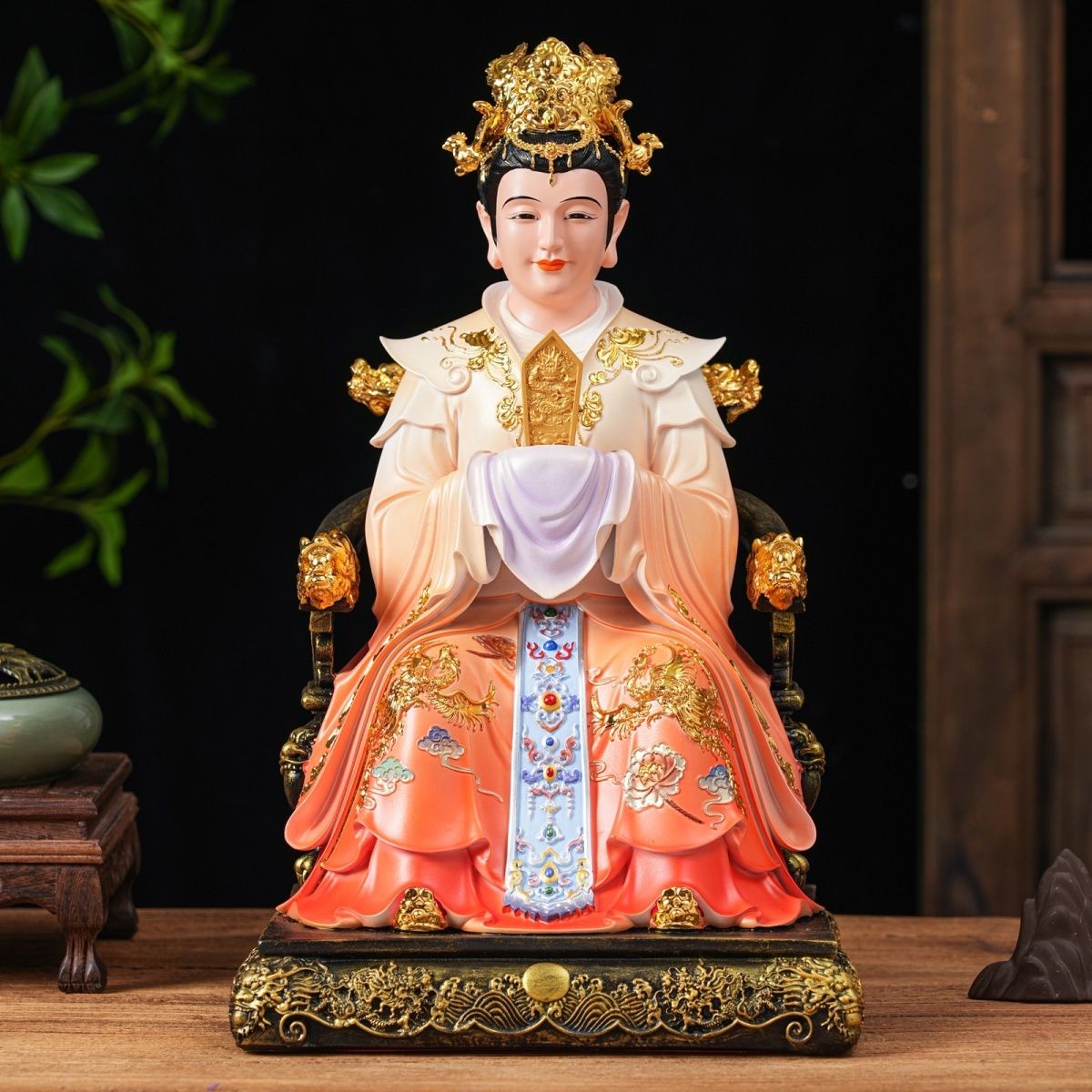 泰山奶奶摆件神像碧霞家用元君供奉圣母树脂娘娘真身发货泰山奶奶