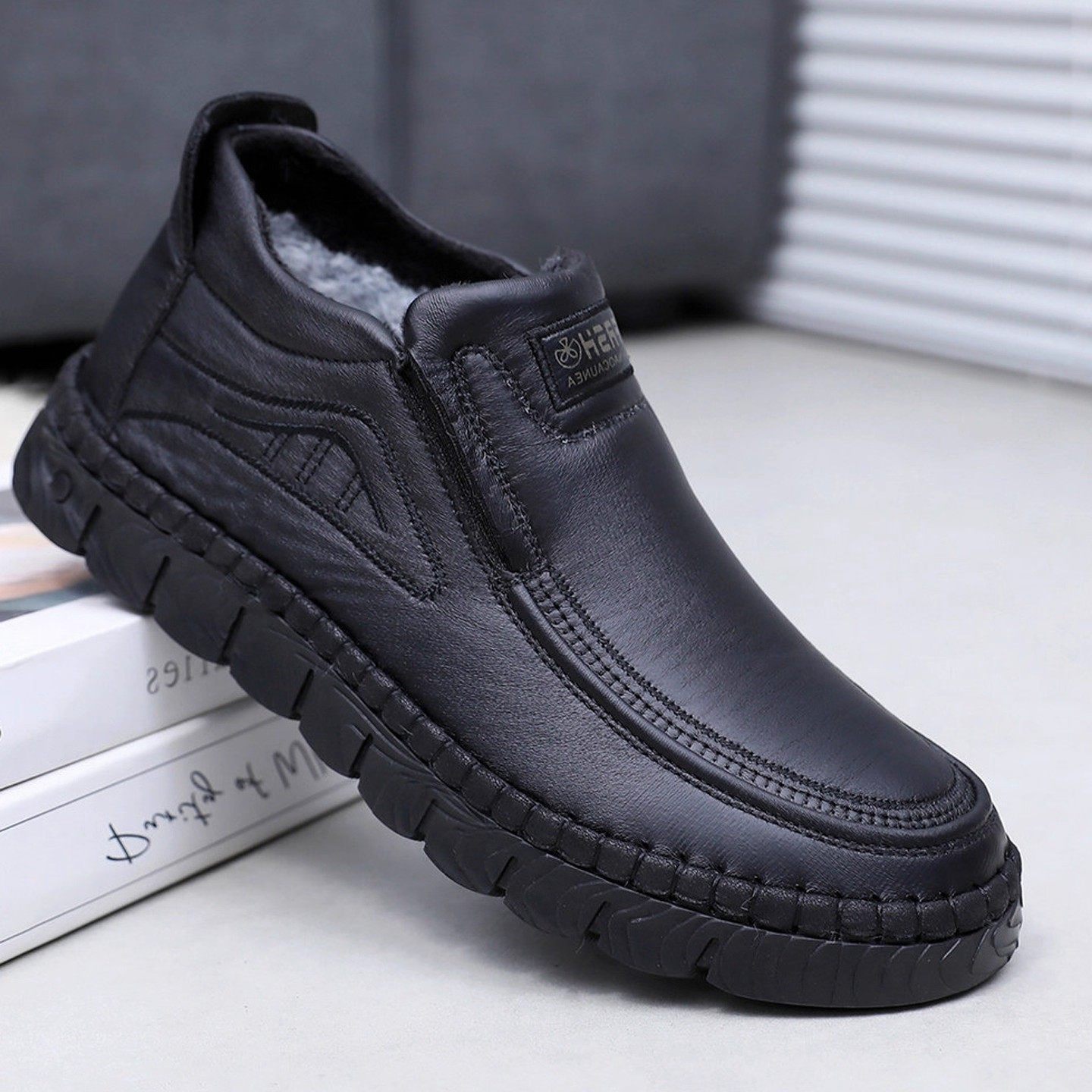 老北京布鞋男棉鞋冬季加绒保暖爸爸鞋子中老年软底防滑商务休闲鞋,流行男鞋,布鞋,淘宝优惠券,粉丝福利购,淘宝优惠卷