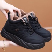 老北京布鞋 女棉鞋 加绒保暖妈妈休闲鞋 冬季 中老年人软底防滑高帮鞋