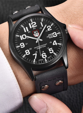 XINEW品牌男士手表初中高中学生日历石英腕表ins小众简约风男表