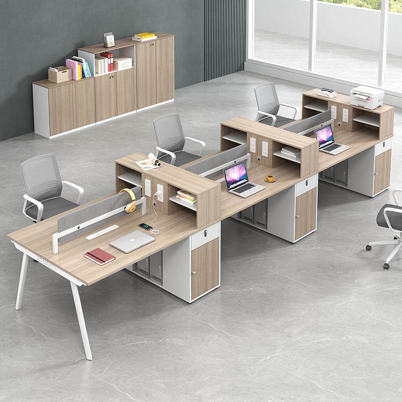 办公室桌子组合屏风职员工作位6二4人位工位卡座简约办公桌椅家具