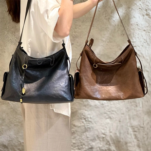 【镇店之宝】李娜同款山下有循迹系列牛皮托特包大容量单肩斜挎包