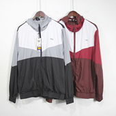 外贸双层内网拼接时尚 防风运动服 连帽外套 薄款 欧美单男子春夏季