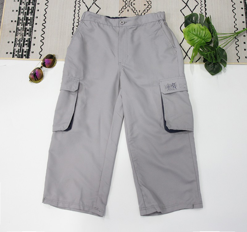 外贸夏季男士速干马裤多口袋运动休闲快干户外钓鱼侧兜宽松七分裤