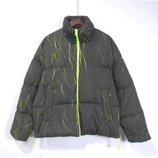 男子冬季90%羽绒灰鸭绒羽绒服~时尚个性加厚保暖宽松落肩款面包服