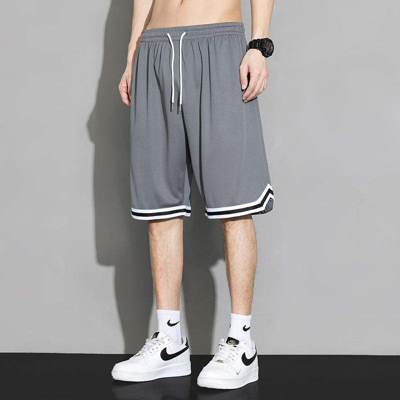 新款短裤男夏季美式运动冰丝速干篮球裤子男生宽松健身男士大裤衩