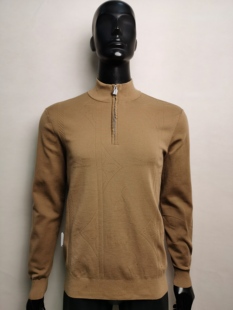 2026秋 利牌 男士毛衣针织衫电脑提花工艺185码数拉锁半高领