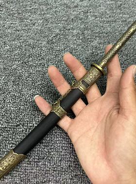 康熙战刀斩马刀微缩1比6康熙战刀长柄朴刀潮玩手办模型铜装未开刃