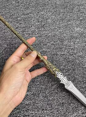 赵子龙金属龙胆亮银枪铜装具方天画戟赵云长枪冷兵器霸王枪红缨枪