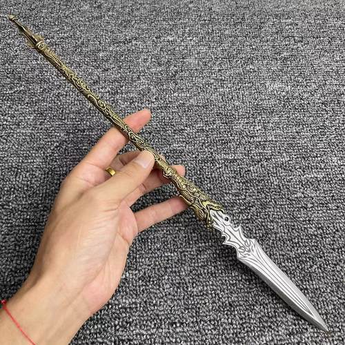 赵子龙金属龙胆亮银枪铜装具方天画戟赵云长枪冷兵器霸王枪红缨枪