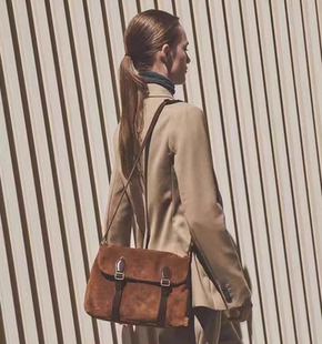 大容量撞色休闲托特包秋冬韩版新款邮差包复古百搭单肩斜跨女包