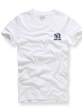 短袖T恤男潮2022夏装简约纯色圆领休闲男士纯棉半袖圆领打底衫