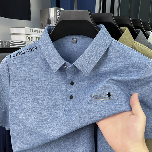 稻草人男士纯棉翻领休闲夏季新款