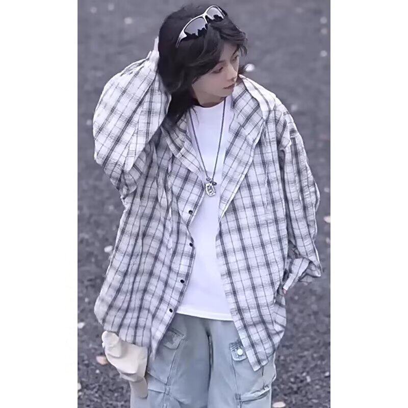 明星同款春夏季宽松衬衫潮流时尚百搭带帽防晒衬衣上衣休闲
