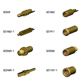 引脚传感器插孔插针冠簧端子电源座1.5mm2.3mm插孔公针插座连接器