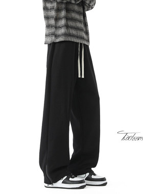 男装休闲裤其它（服饰）宽松直筒裤中腰3XL2XL4XLXL5XLML青春活力