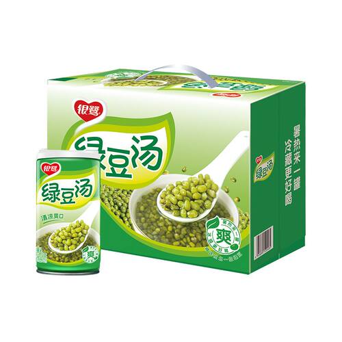 银鹭绿豆汤饮品罐头370g*6罐/12罐饮品速食汤