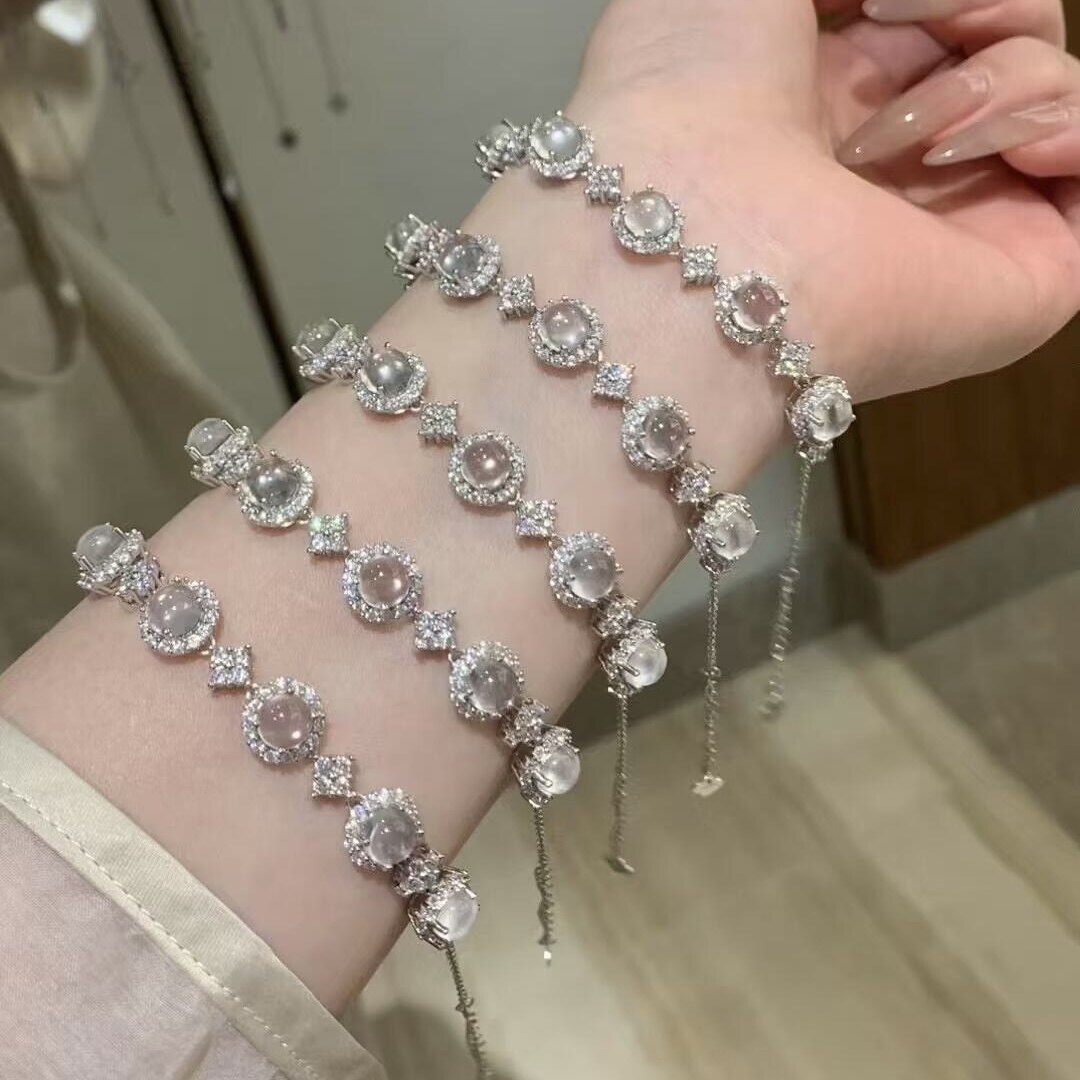 s925银天然水沫玉手链百搭高级感时尚小清新设计款女款
