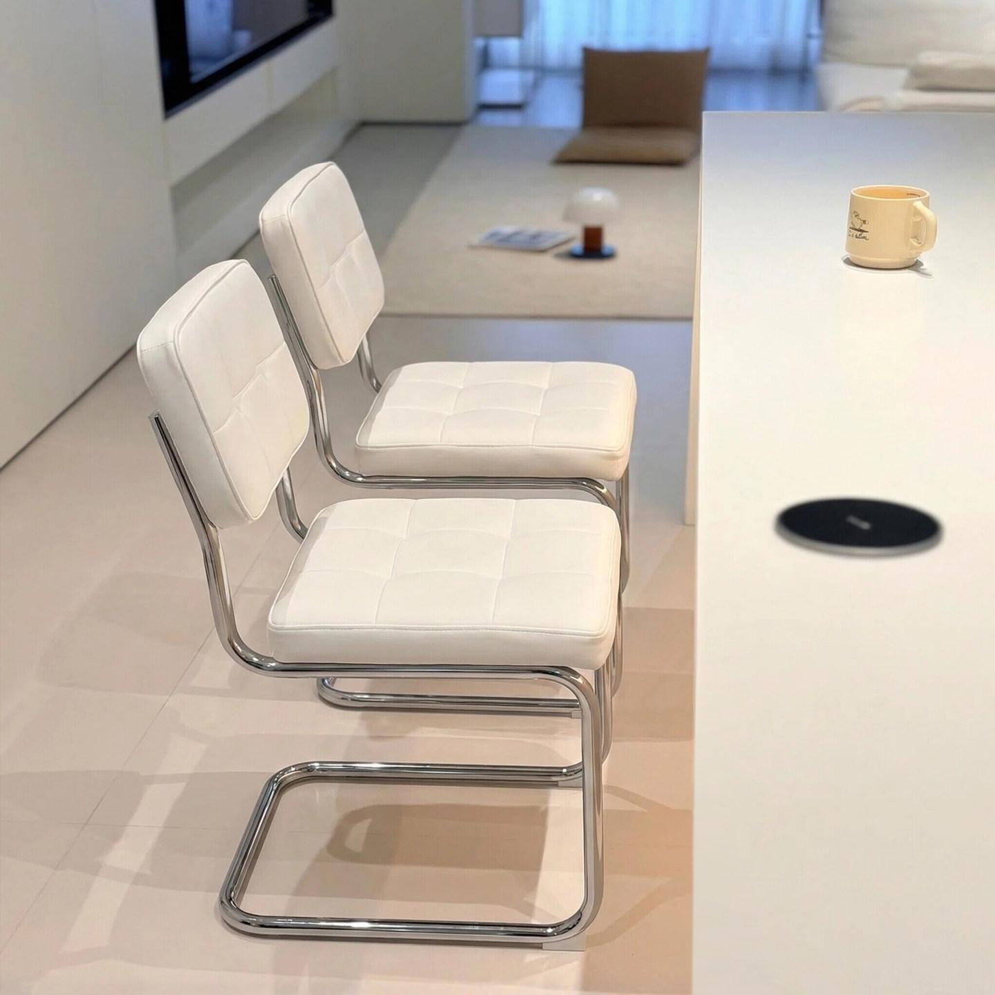 法式奶油风餐椅靠背家用白色餐桌凳轻奢高级感客餐厅中古椅子沙发