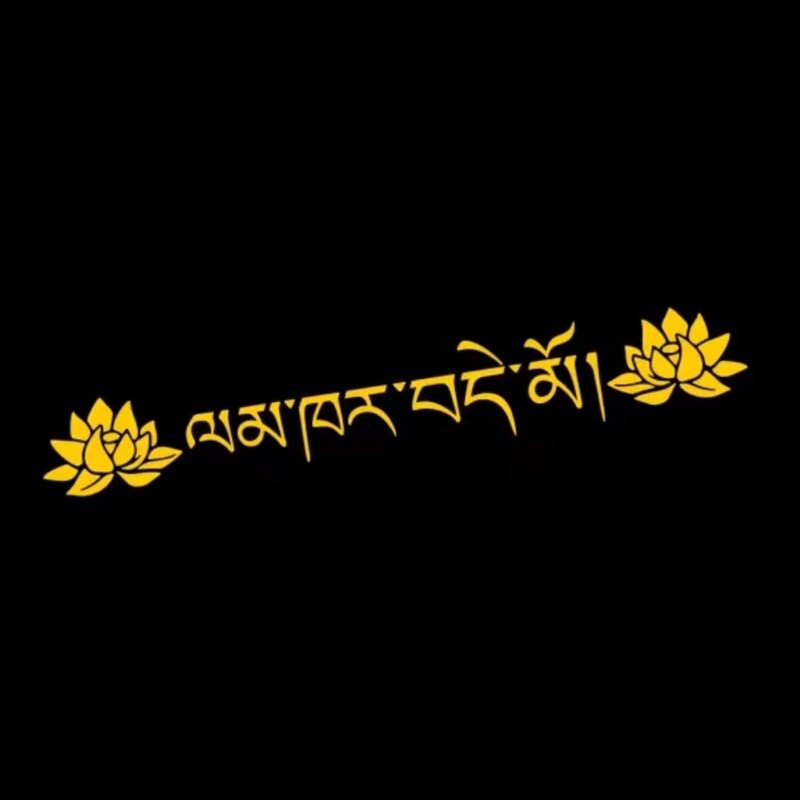 新款藏文个性一路平安2025网红汽车车贴反光后挡前挡车门装饰贴纸