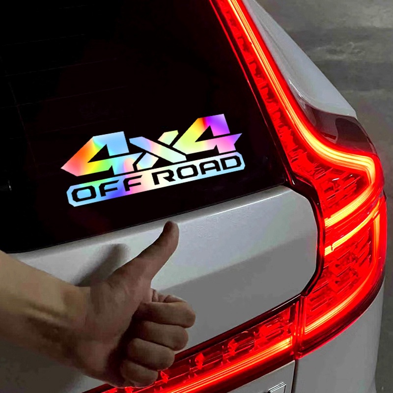 4x4越野个性文字车贴纸适用于吉普牧马人BJ40防水创意反光贴