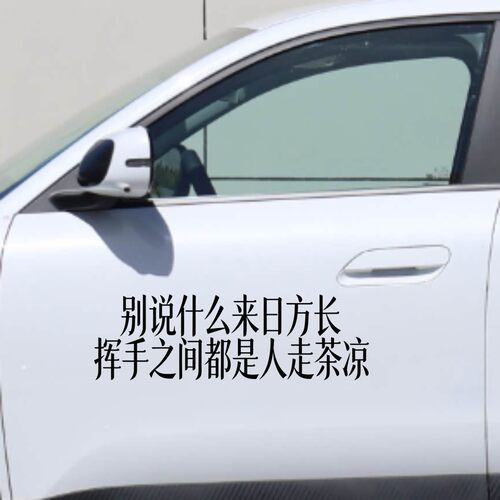 丞迅别说什么来日方长挥手之间人走茶凉贴纸汽车装饰贴个性创意贴
