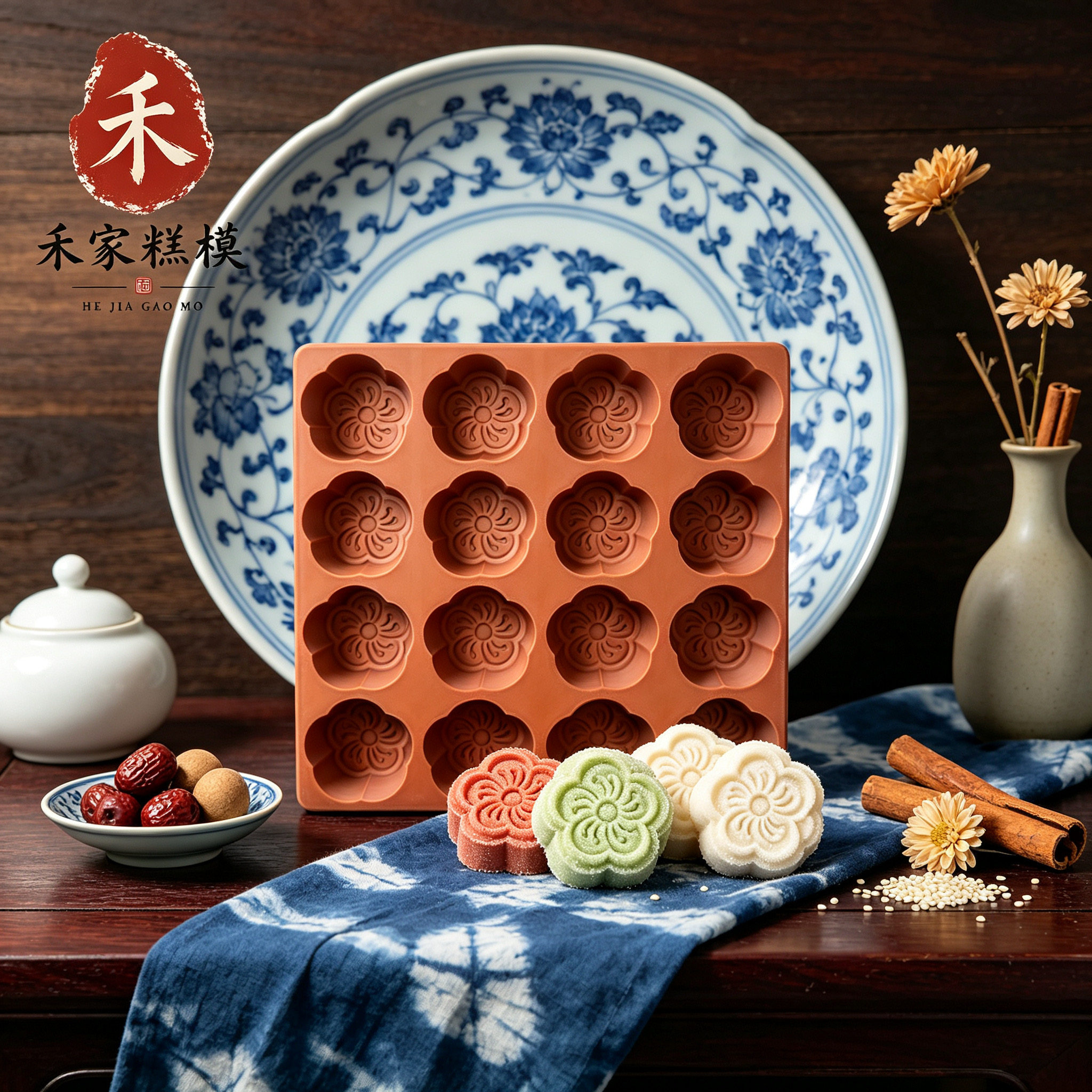 新款定制米糕模具食品重阳糕模家用不粘糯米糕点饼干造型烘焙模具