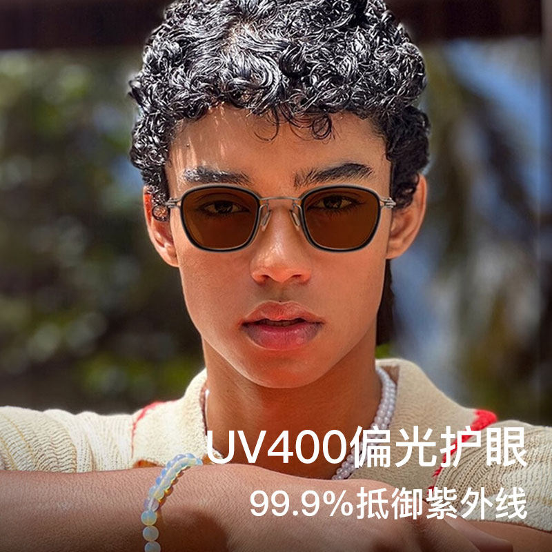 偏光复古手工太阳镜2025新款防紫外线驾驶开车专用墨镜男潮流眼镜