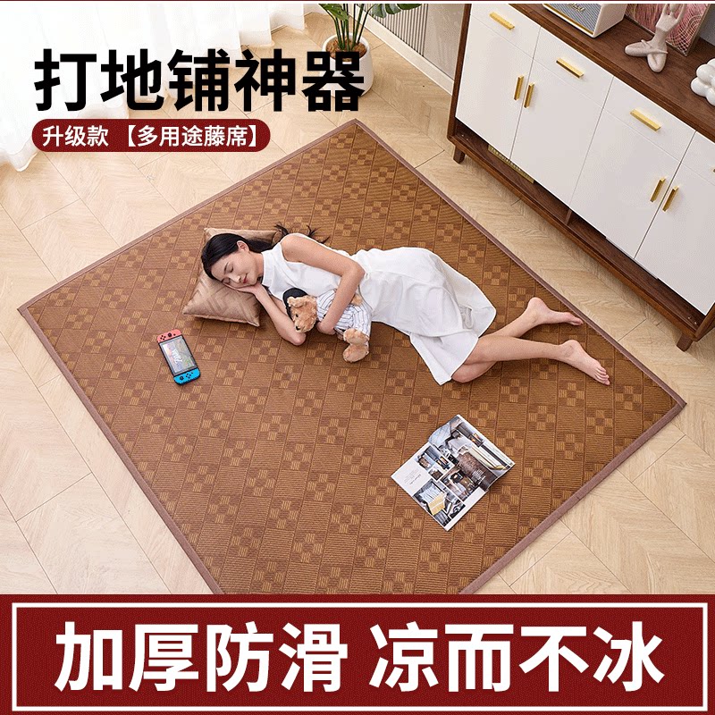 夏季冰藤凉席加厚高档凉垫地毯垫图片