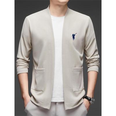 2025春秋季新款男士高端针织开衫商务休闲百搭品牌外套时髦毛衣