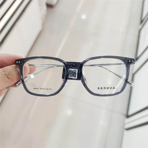 施洛华眼镜框张艺兴同款极轻6克钛架男女可配度数近视眼镜片SP988