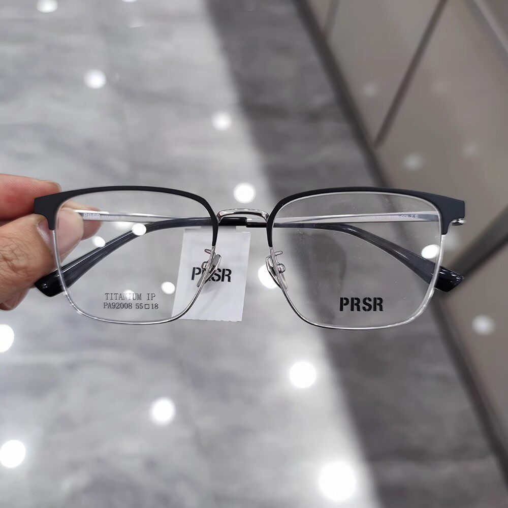 帕莎2024眼镜框超轻半框纯钛男女潮近视眼镜架曾舜晞同款PA92008