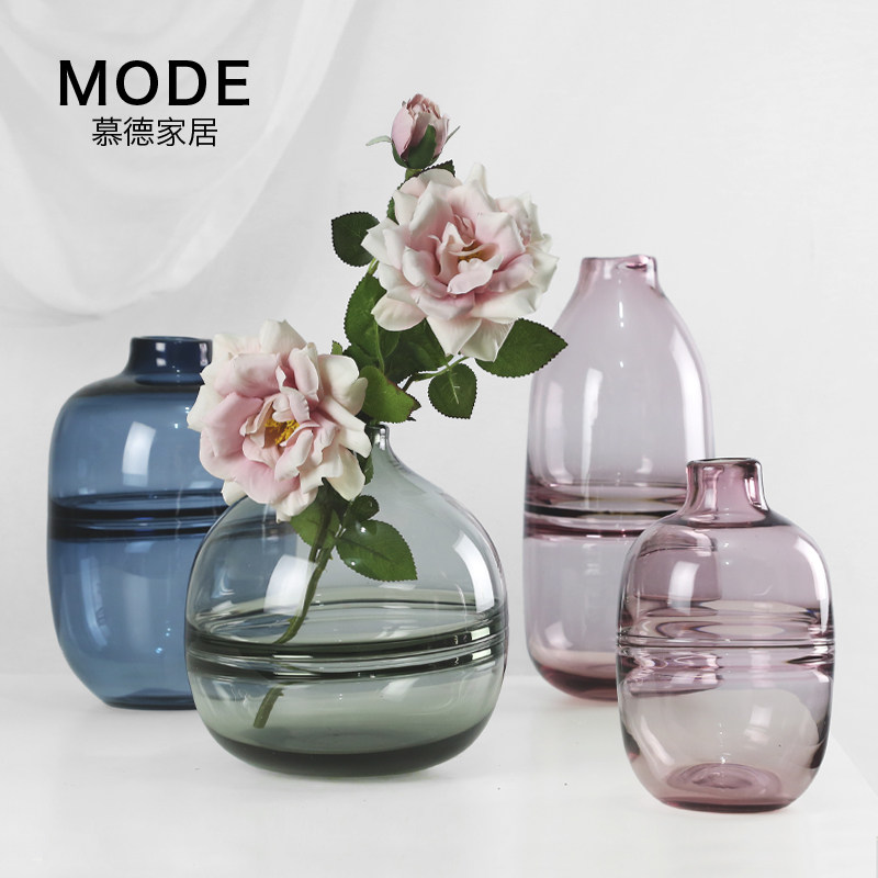 北欧简约现代玻璃花瓶电视柜装饰