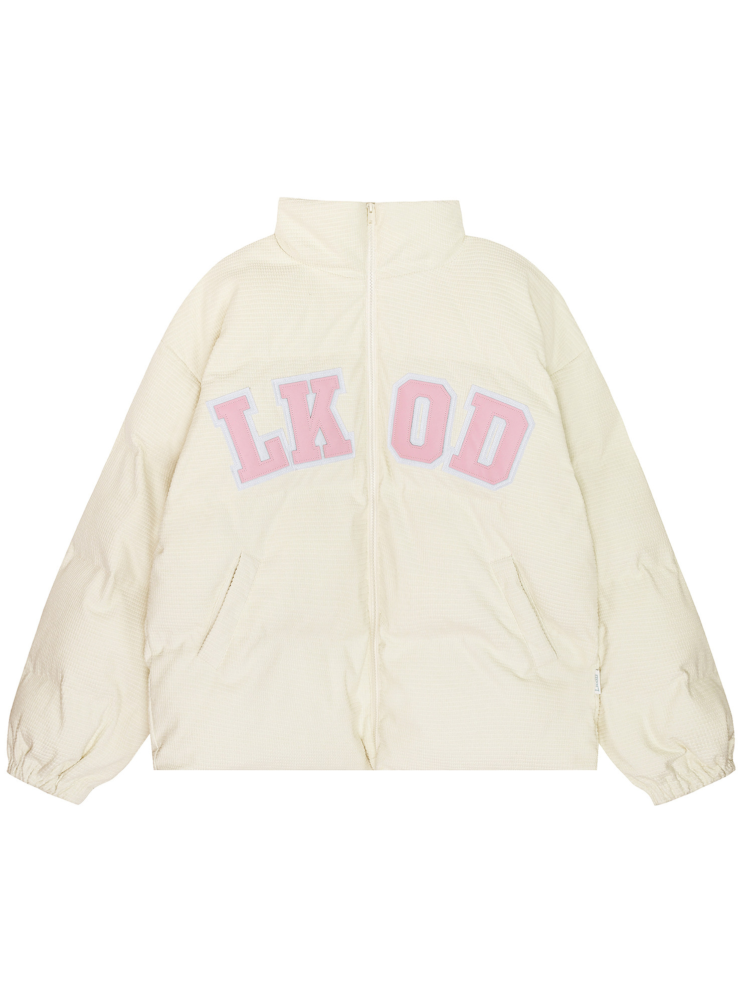 LKSTORE LKOD2022 AUTUMN|WINTER NEW LEATHER LABEL WAFFLE COTTON JACKET THICKENED JACKET FOR MEN AND WOMEN COUPLES TO KEEP WARM