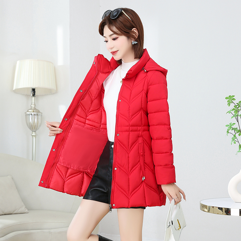 冬季新款棉衣女中长款韩版加厚修身显瘦时尚羽绒棉服保暖棉袄外套