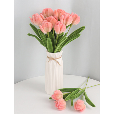 手工DIY郁金香扭扭棒花束创意材料包520母亲节手捧送妈妈女友礼物