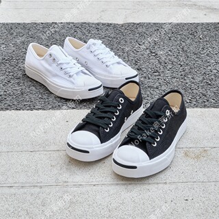 Converse Jack Purcell 匡威开口笑日系低帮帆布鞋黑色/白色