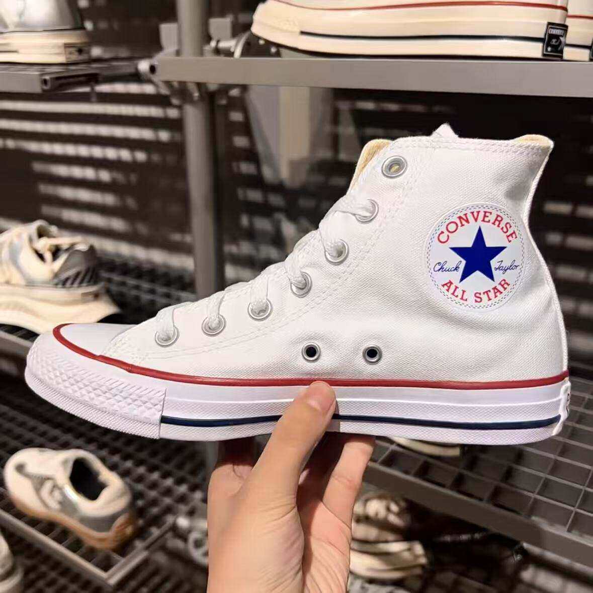 正品匡威Converse all star 常青款经典白色高帮帆布鞋101009