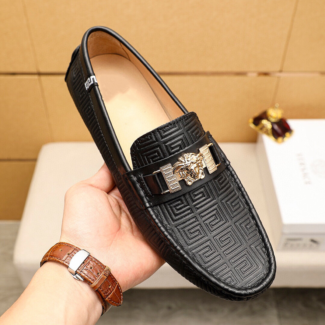 金蝉脱壳高端新款潮牌男士豆豆鞋英伦风真皮软底透气懒人休闲皮鞋