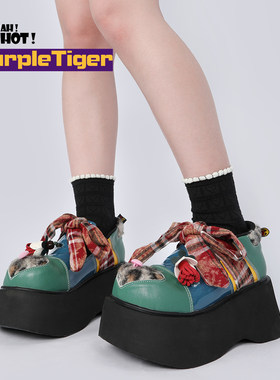 Purple Tiger原创可爱厚底鞋2026春季新品圆头小众单鞋女鞋
