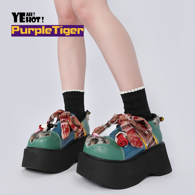 Purple Tiger原创可爱厚底鞋2026春季新品圆头小众单鞋女鞋