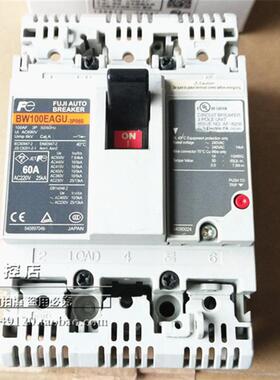 进口富士塑壳断路器 BW100EAGU 3P 60A 现货 BW100EAGU