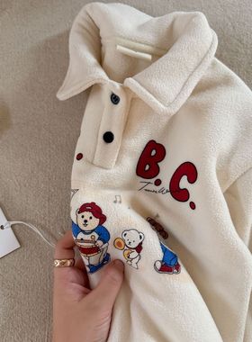 韩国童装儿童POLO衫2025秋冬新款中小童男童白色百搭T恤宝宝长袖