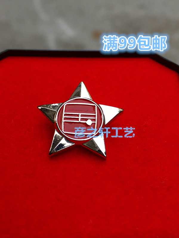 国华人寿司徽五角星胸牌定制定做满99包邮