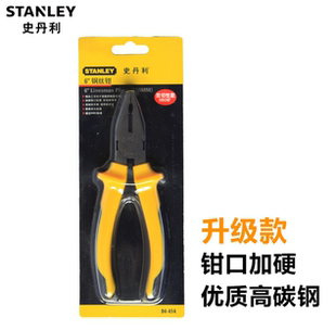 STANLEY史丹利钳子老虎钳专业绝缘尖嘴钳电工钢丝钳84 6寸 414