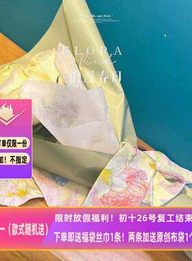 春天日记～Flora韩式小清新花花少女装饰韩版长条丝巾窄领巾发带