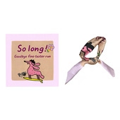 再见 味觉跑者～Flora粉色小狗牛皮纸韩系ins风海报小方巾领巾