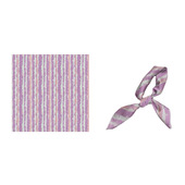 泰里泰气～Flora随性休闲不规则波浪粉紫撞色条纹小方巾丝巾头巾